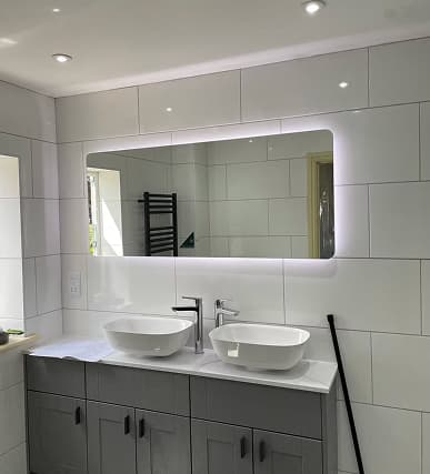 Bright New Bathroom Lighting Installed